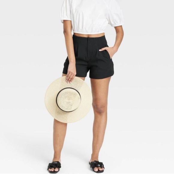 a new day Pants - BNWOT A New Day Women’s High Rise Tailored Shorts (Black) Size 6